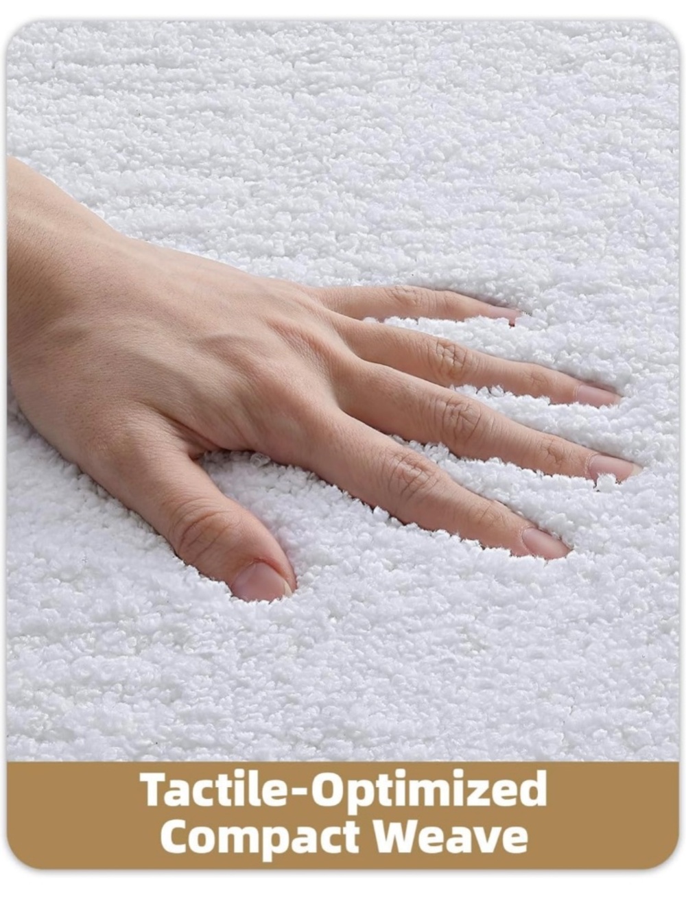 Color&Geometry White Checkered Bath Mat 17x30 - Picture 6 of 7